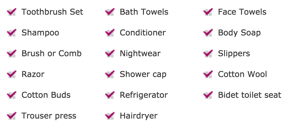 amenities
